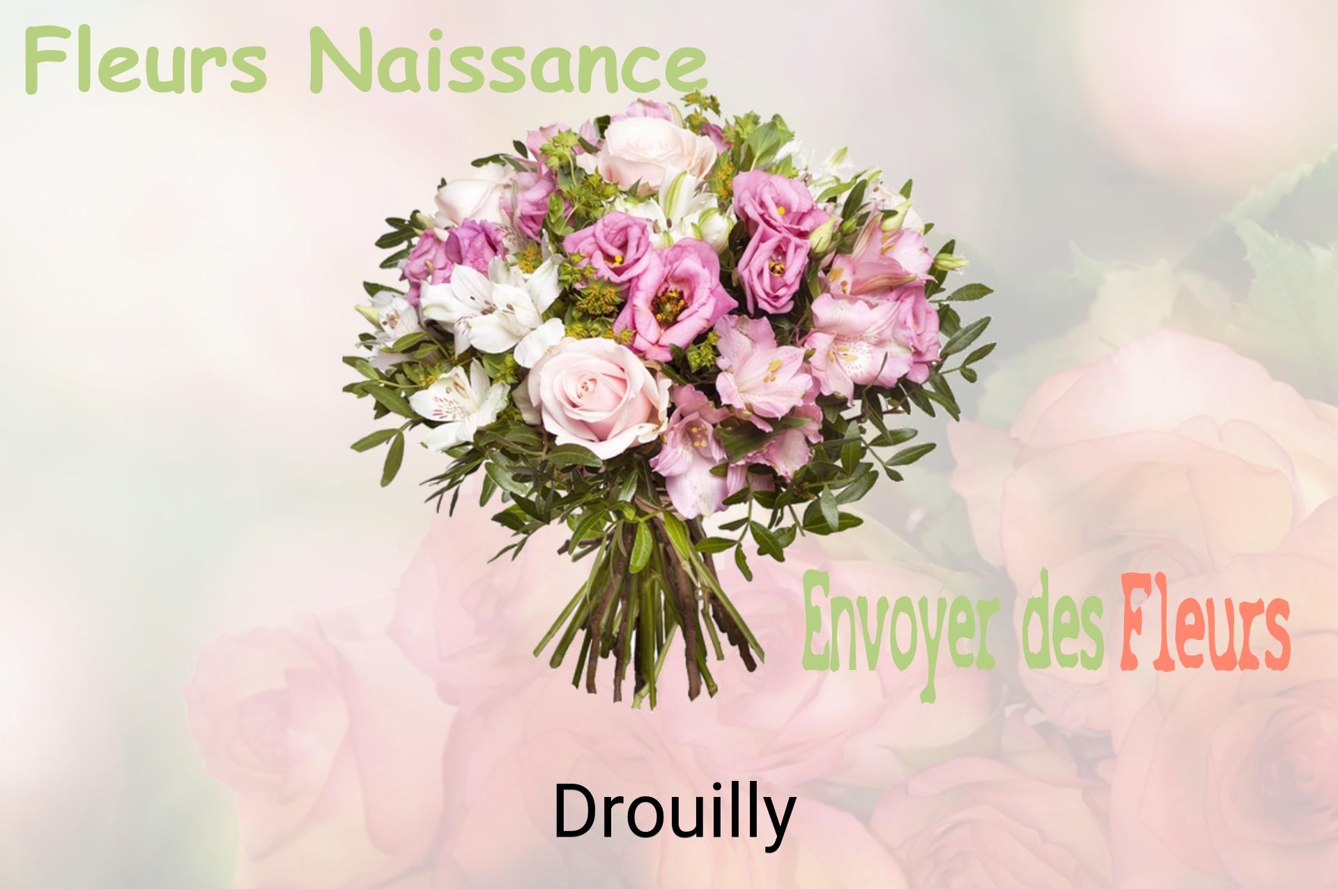 Bouquet de fleurs de naissance livré à Drouilly